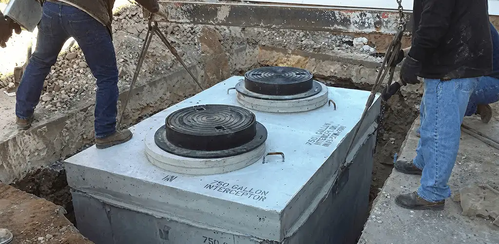 Grease trap installation for a commercial property drainage system in Tallahassee, FL