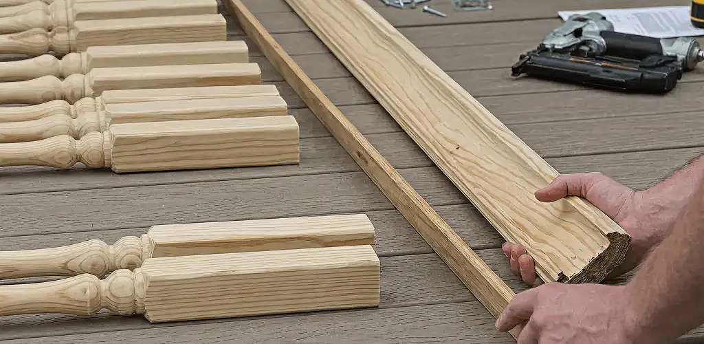 Handrail installation materials and wood components for stair rail work in Tallahassee, FL